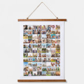 シンプルモダン88写真コラージュ 吊り下げ型タペストリー (正面)