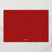 シンプルモダン9写真コラージュメリークリスマス 箔シーズンカード (裏面)