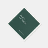シンプルモダン |のエメ結婚ラルドグリーン スタンダードカクテルナプキン (角)