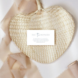 シンプルモダン |の結婚詳細 エンクロージャーカード