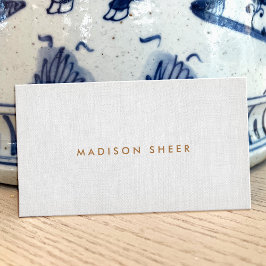 シンプルモダン　エレガントグレーリネン　プロフェッショナル 名刺