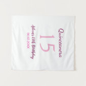 シンプルモダン クイーンセアニエラ 15歳の誕生日 タペストリー (正面(横))