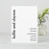 シンプルモダン タイプの結婚式招待状 招待状 (スタンド正面)