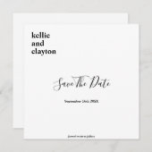 シンプルモダン タイプの結婚式・Save The Date セーブザデート (正面/裏面)