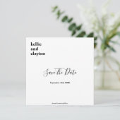 シンプルモダン タイプの結婚式・Save The Date セーブザデート (スタンド正面)