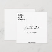 シンプルモダン タイプ 結婚式 Save The Date セーブザデート (正面/裏面)
