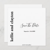 シンプルモダン タイプ 結婚式 Save The Date セーブザデート (正面/裏面)