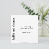 シンプルモダン タイプ 結婚式 Save The Date セーブザデート (スタンド正面)