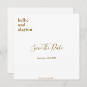 シンプルモダン タイプ 結婚式 Save The Date セーブザデート (正面/裏面)