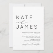 シンプルモダン タイポグラフィー ウェディング招待状 招待状 (正面)