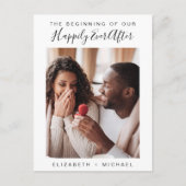 シンプルモダン フォトエンゲージメント アナウンスメント 案内ポストカード (正面)