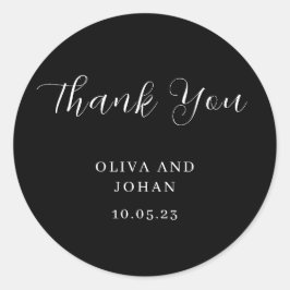シンプルモダン |ブラック結婚ズ ラウンドシール