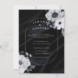 シンプルモダン |ブラック結婚ズ 招待状