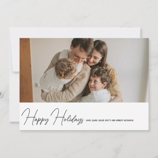 シンプルモダン ホリデーカード スクリプト (正面)