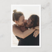 シンプルモダン&ミニマルなロマンチック結婚写真 サンキューカード (裏面)