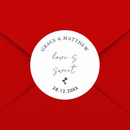 シンプルモダン・ミニマル結婚主義の愛は甘い ラウンドシール
