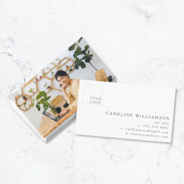 シンプルモダン ミニマル プロフェッショナル ロゴ 写真 名刺