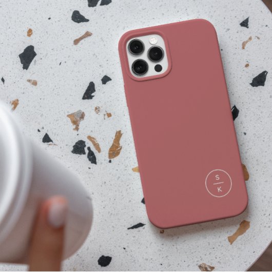 シンプルモダン モノグラム 名前 Case-Mate iPhoneケース