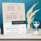 シンプルモダン |価格とサービス表示プラーク フォトプラーク (側面)