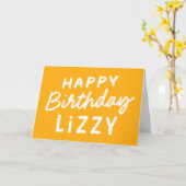 シンプルモダン（写真以外）の誕生日応答 カード (黄色い花)