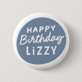 シンプルモダン(写真以外)の誕生日応答 缶バッジ (正面)