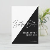 シンプルモダン:日付の保存 招待状 (スタンド正面)