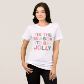 シンプルモダン 楽しいクリスマス Tシャツ (正面全面)