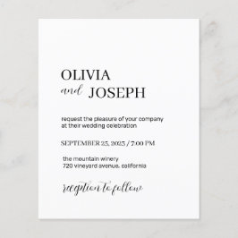 シンプルモダン |結婚式招待状 チラシ