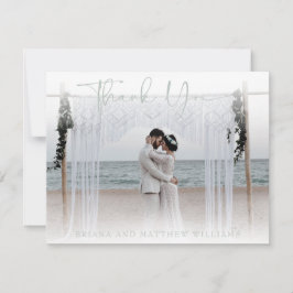 シンプルモダン 結婚式 写真 サンクスカード サンキューカード