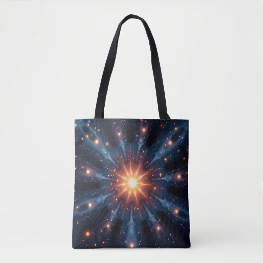 シンプルモダン:銀河系宇宙ロッククール トートバッグ (正面)