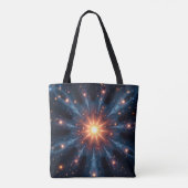 シンプルモダン:銀河系宇宙ロッククール トートバッグ (裏面)
