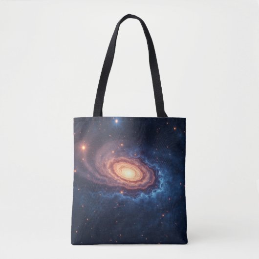シンプルモダン:銀河系宇宙ロッククール トートバッグ (正面)