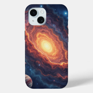 シンプルモダン:銀河系宇宙ロッククール iPhone 15ケース