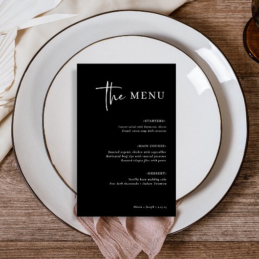 シンプルモダン |黒結婚のメニュー