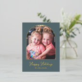 シンプルモダンArch写真 箔シーズンポストカード (立ち正面)