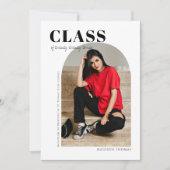 シンプルモダンArch 2写真卒業 案内状 (正面)