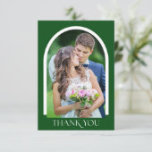 シンプルモダンArched Photo結婚のサンキューカード サンキューカード (スタンド正面)