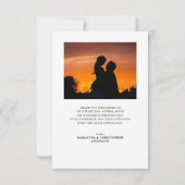 シンプルモダンArched Photo結婚のサンキューカード サンキューカード (裏面)