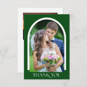 シンプルモダンArched Photo結婚のサンキューカード サンキューカード (正面/裏面)