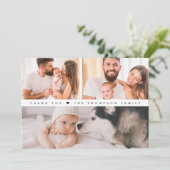 シンプルモダンBaby Shower 3 Photos サンキューカード (スタンド正面)