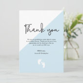 シンプルモダンBaby Shower Thankベビー足 招待状 (スタンド正面)