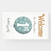 シンプルモダンBalloon 1st Birthday Welcome 横断幕 (横)