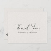 シンプルモダンBeige Budgetサンキューカード (正面/裏面)