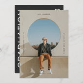 シンプルモダンBlack Typographic Gradation Photo 招待状 (正面/裏面)