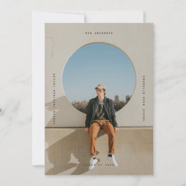 シンプルモダンBlack Typographic Gradation Photo 招待状