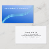 シンプルモダンBlue Swoosh – 名刺 (正面/裏面)