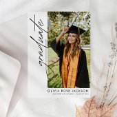 シンプルモダンBoho写真卒業 案内状