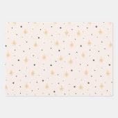 シンプルモダンBoho Minimalistクリスマス ラッピングペーパーシート (正面3)