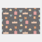 シンプルモダンBoho Minimalistクリスマス ラッピングペーパーシート (正面2)