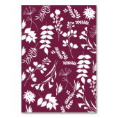 シンプルモダンBurgundyテーブル番号 テーブルナンバー (裏面)